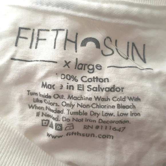 NWT FIFTH SUN "BE YOU" WHITE TSHIRT - Picture 3 of 3
